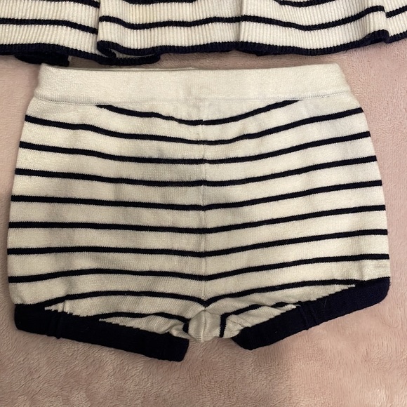 Janie and Jack blue and white stipe set - Picture 3 of 4